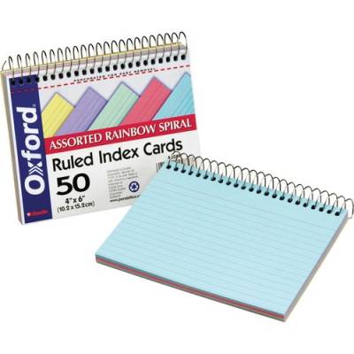 TOPS Oxford Spiral Bound Ruled Index Cards (40286)