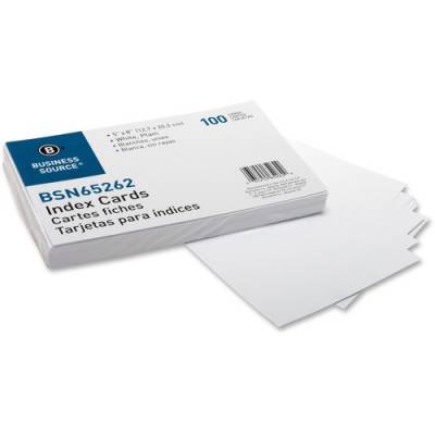 Business Source Plain Index Cards (65262)