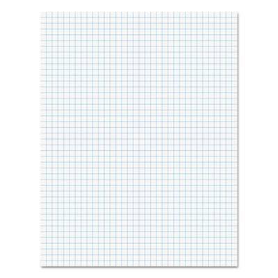 Universal Quadrille-Rule Glue Top Pads, 4 sq/in Quadrille Rule, 8.5 X 11, White, 50 Sheets, Dozen (UNV20631)