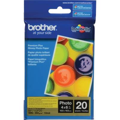 Brother High Gloss Inkjet Paper (4" x 6") (20 Sheets/Pkg) (BRTBP71GP20)